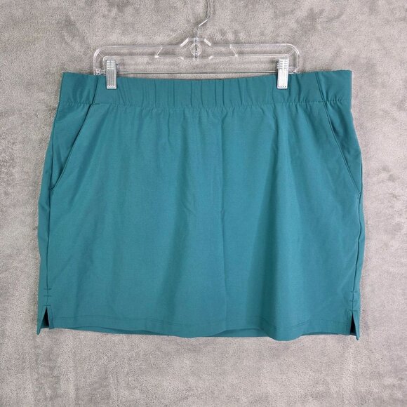 Womens Columbia Teal Active Fit Skort With Inner Shorts Zipper Pocket Size 1X - Picture 2 of 10